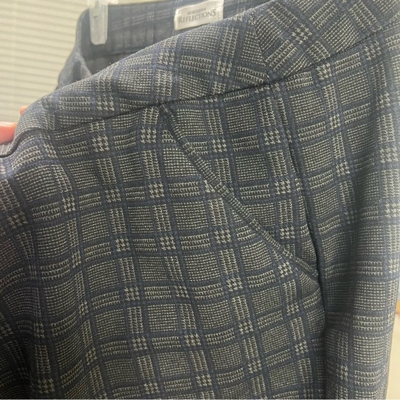 NORTHERN REFLECTIONS Black Plus Size 16 Checkered Pants Wide Leg Ankle Pants - Picture 8 of 10